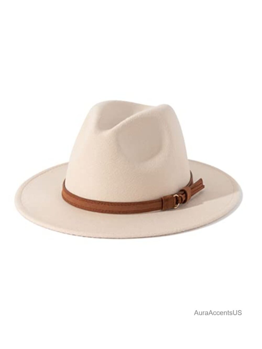 Wide Brim Fedora Hat Cotton Polyester Adjustable Strap Beach Casual